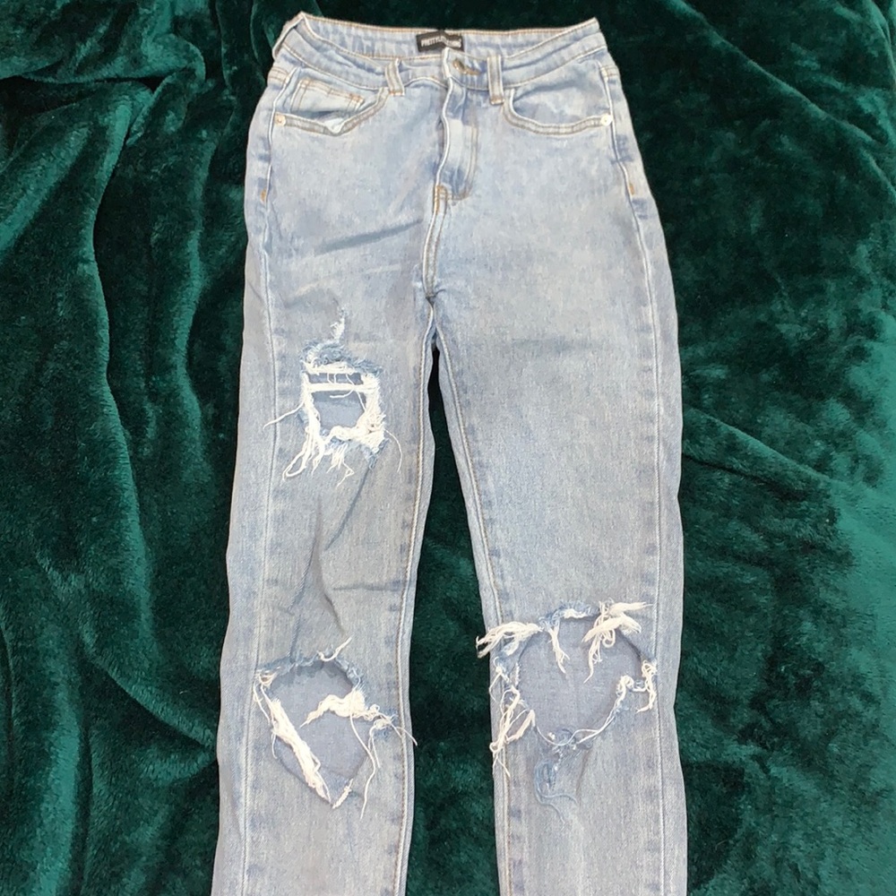 Pretty little things distressed skinny jeans